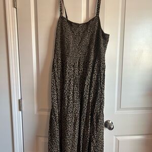 Old Navy Leopard Print Maxi Dress - Beige and Black